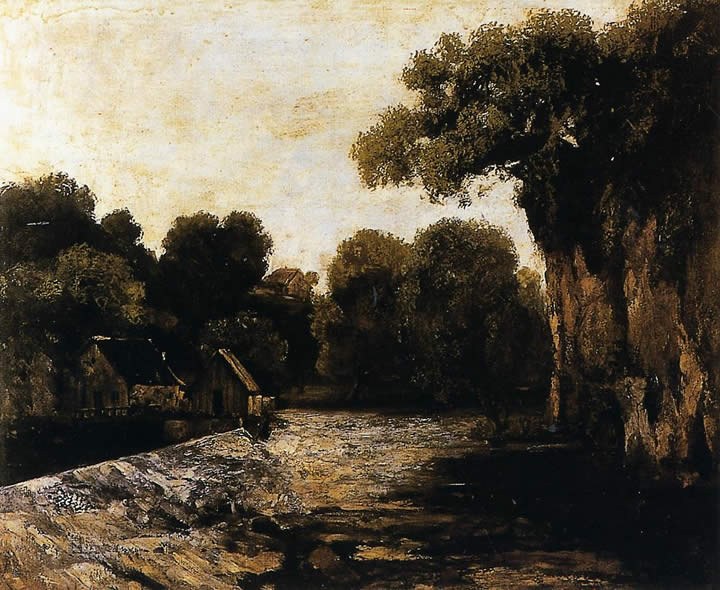 Gustave Courbet Locks on the Loue